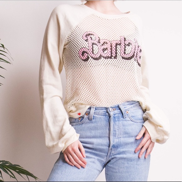 Wildfox Sweaters - SALE Wildfox Barbie mesh puff sleeve sweater top